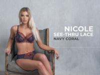 Nicole See-Thru Lace – Navy Coral