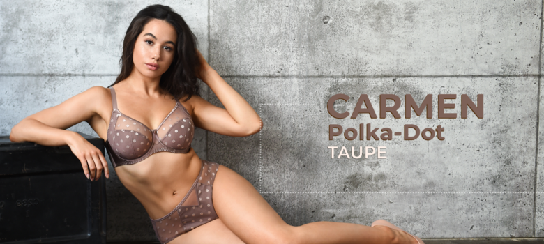 Carmen Polka-Dot – Taupe